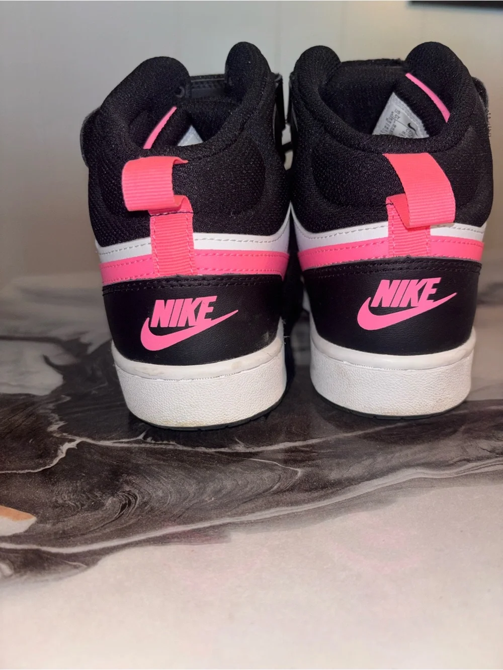 Nike Women’s Mid-Top Sneakers - Black White Pink